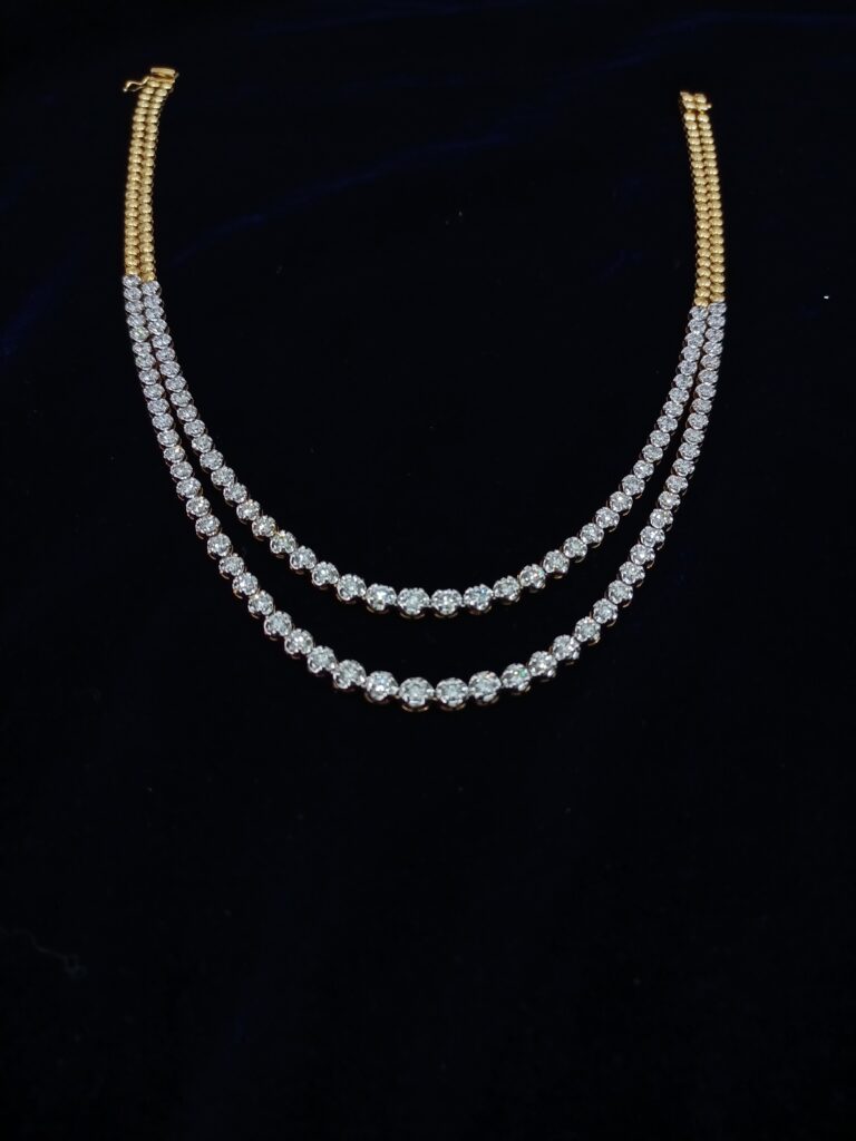 Double Line Sparkle Necklace
