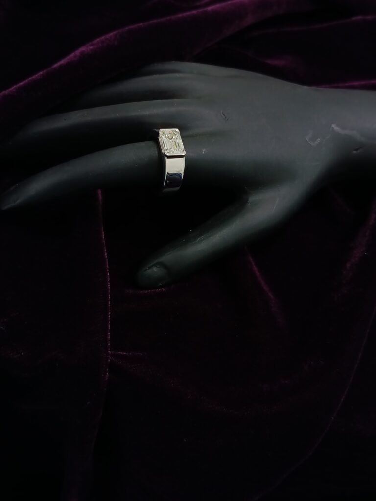 Men's Emerald Engagement Ring