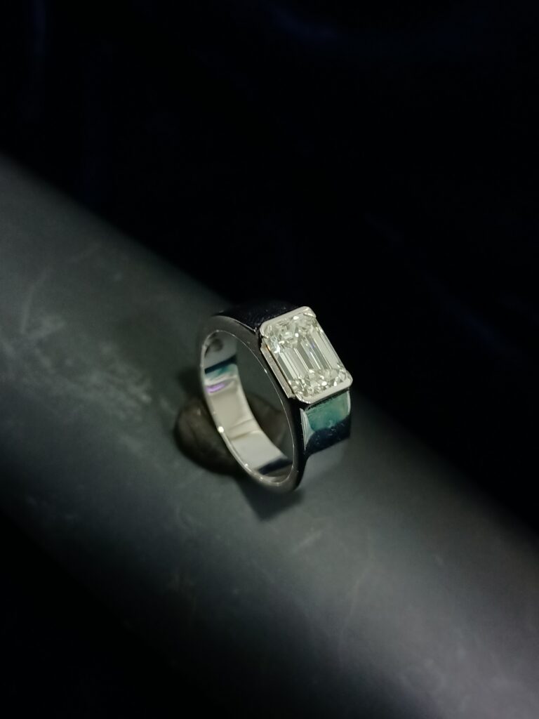 Men's Emerald Engagement Ring