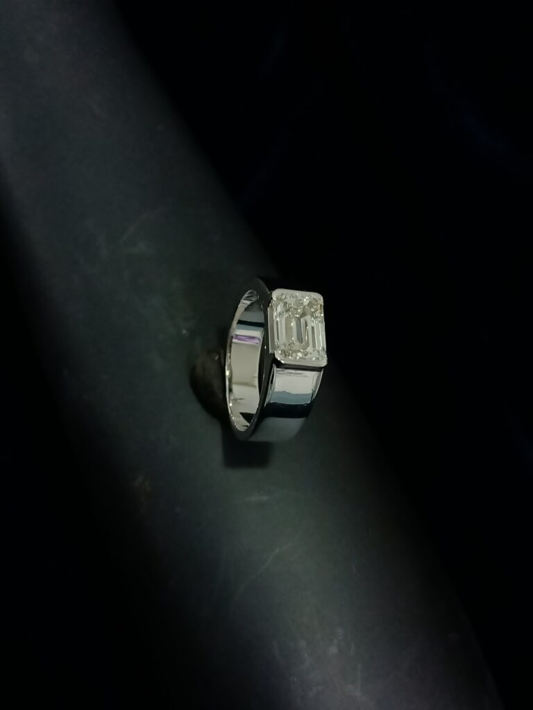 Men's Emerald Engagement Ring