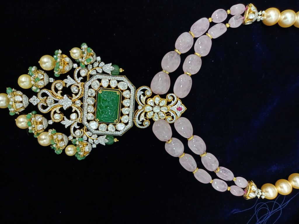 Majestic Pearl Polki Pendant