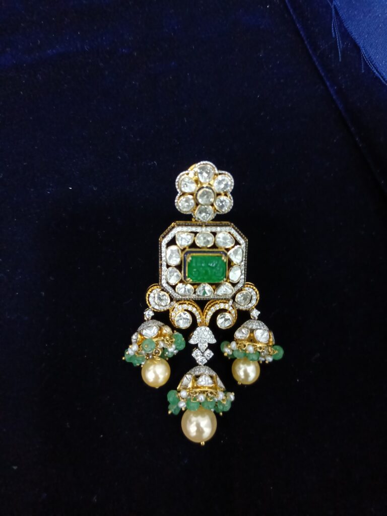 Polki Moti Earrings