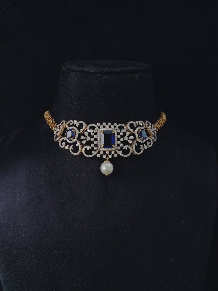 Sapphire Choker Charm Set