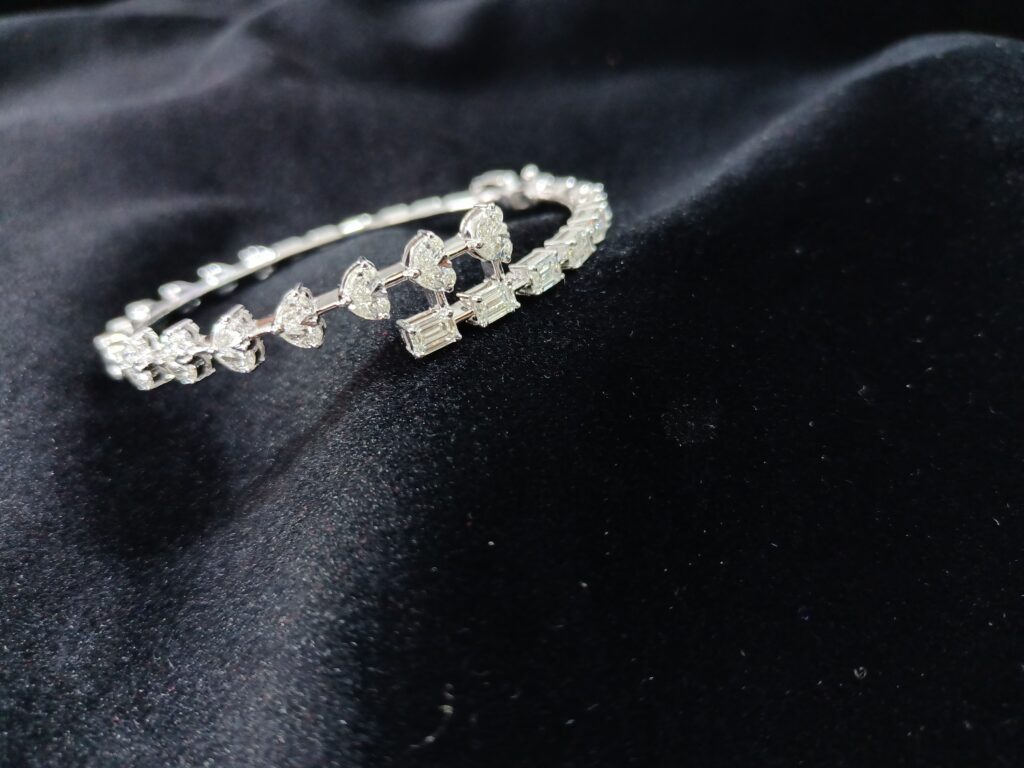 Heart Emerald Charm Bracelet