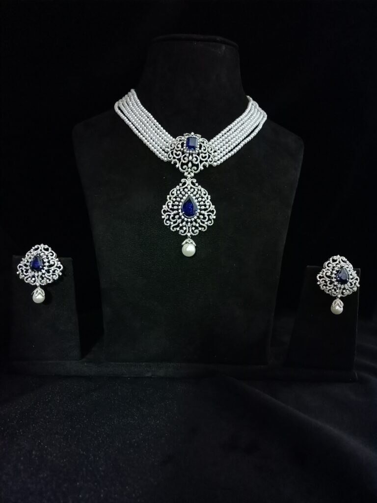 Sapphire Pearl Drop Earring