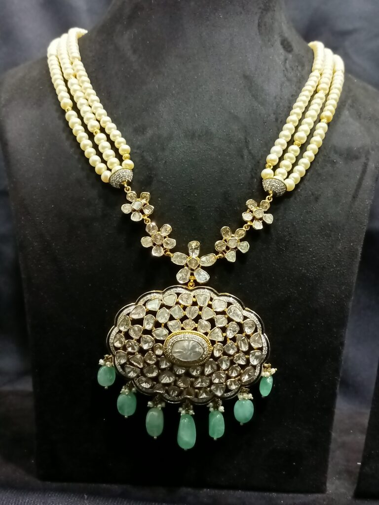Polki Russian Emerald Necklace