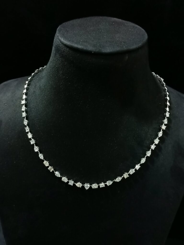 Mixed Shaped Whisper Single Line Necklace