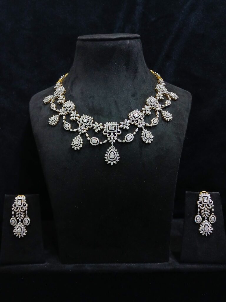 Stellar Cascade Diamond Necklace