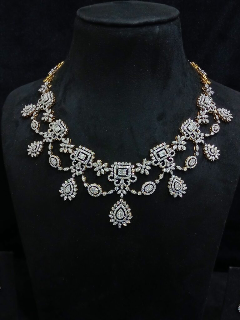 Stellar Cascade Diamond Necklace