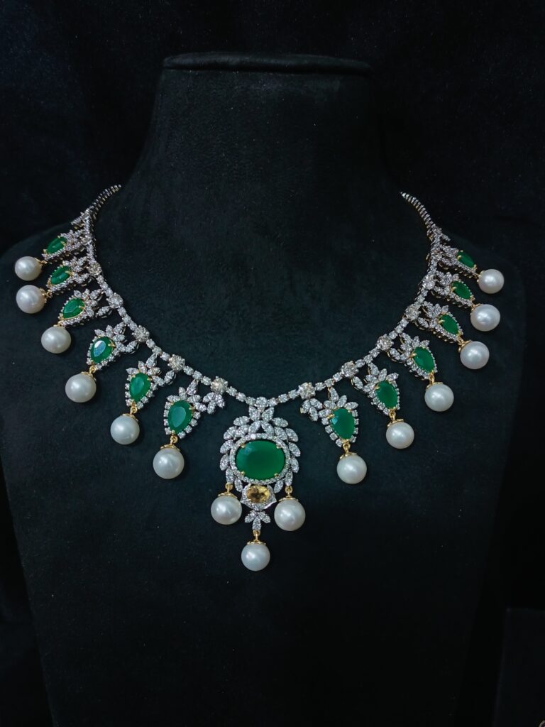 Green Pearl Empress Necklace