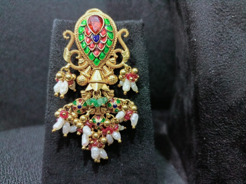 Guttapusalu Earrings With Necklace