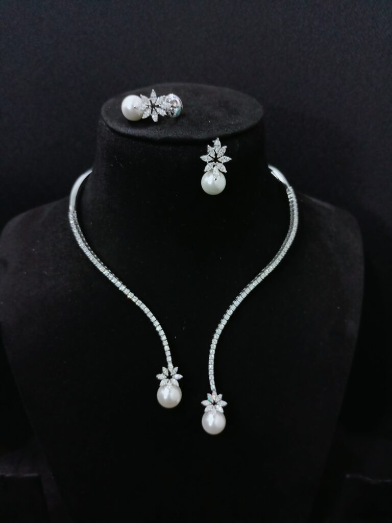 Indo Western Pearl Necklace Set