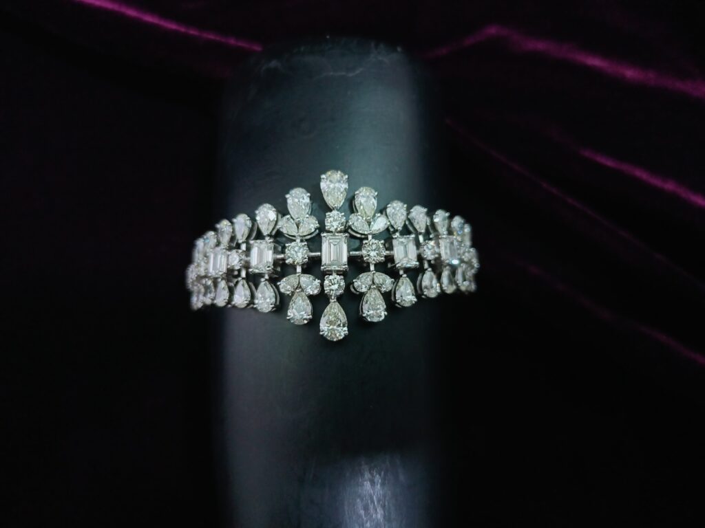 Cascade Diamond Tennis Bracelet With Choker