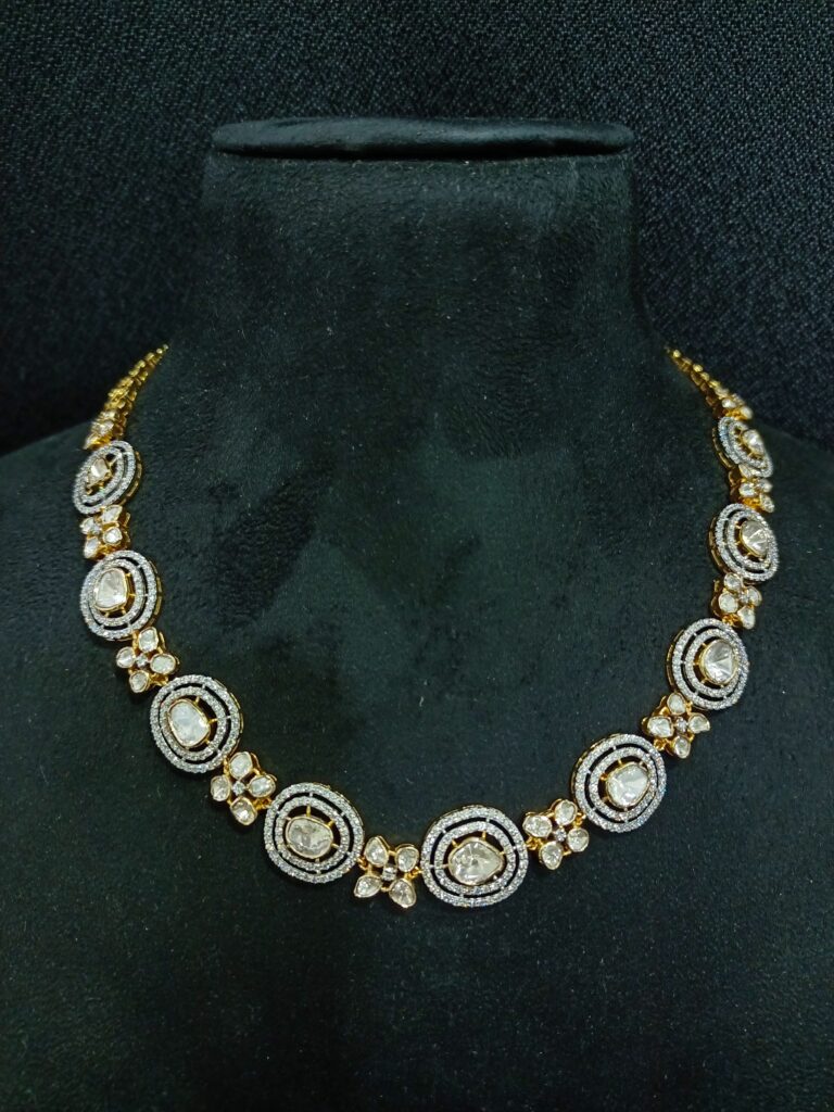 Royal Polki Heritage Necklace With Earring