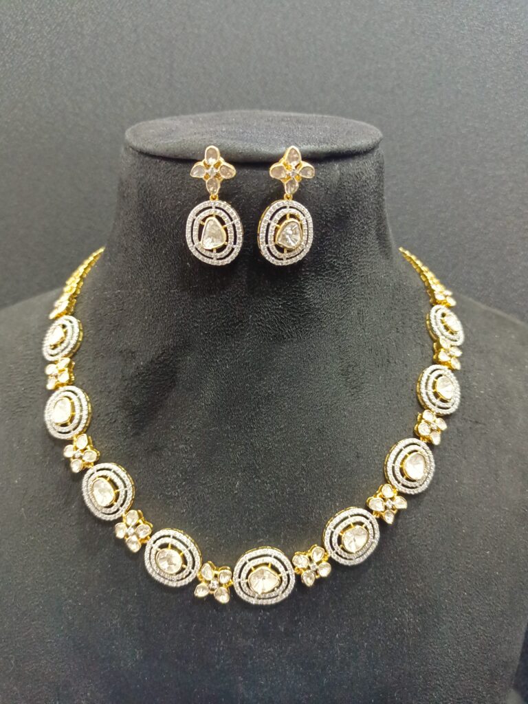 Royal Polki Heritage Necklace With Earing