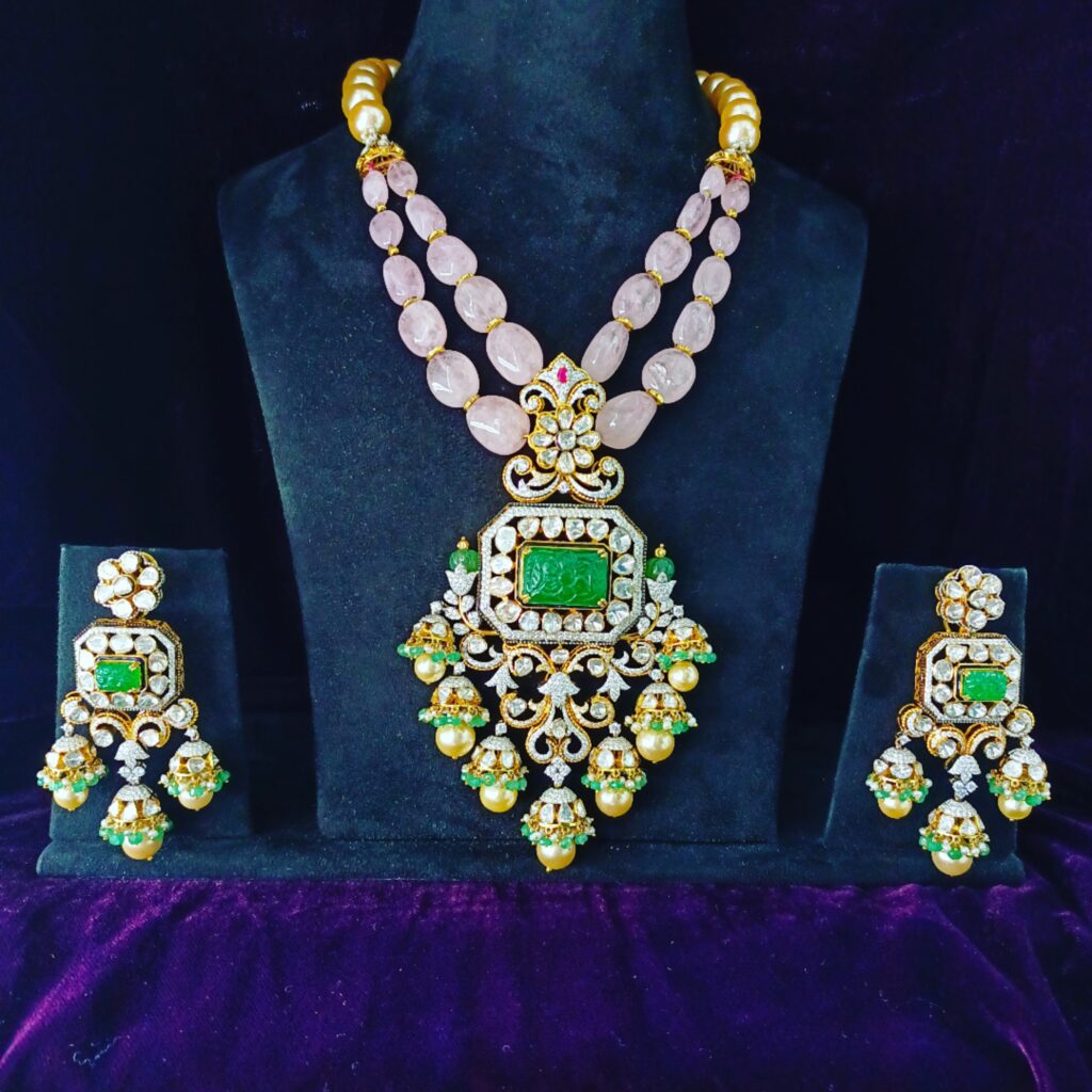 Majestic Pearl Polki Pendant
